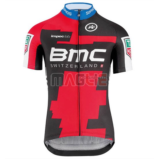 2018 Maglia BMC Manica Corta Nero e Rosso - Clicca l'immagine per chiudere